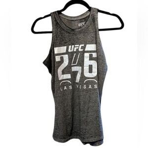 NWT UFC Women’s  Black Burn Out Graphic Tank Top Las Vegas - Size Medium